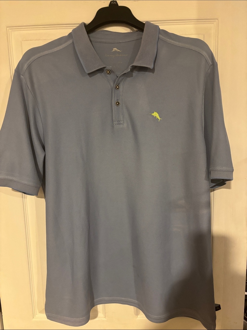 Tommy Bahama French Blue Polo with Green Marlin